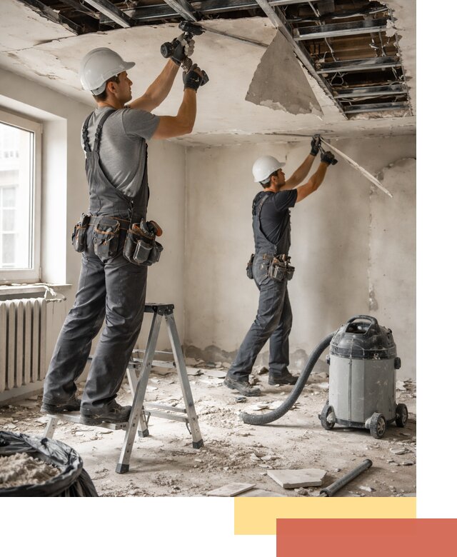 Демонтаж гипсокартонного потолка в Когалыме быстро и аккуратно