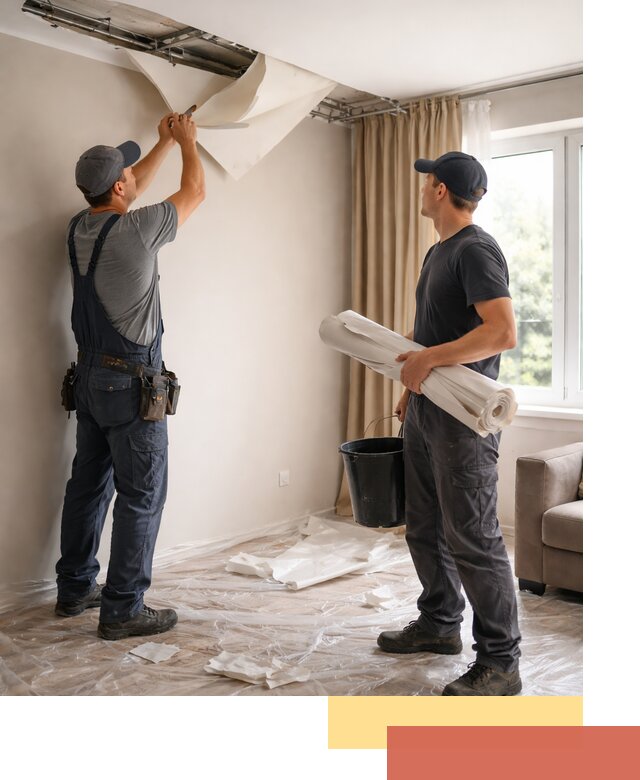 Демонтаж натяжного потолка в Когалыме быстро и аккуратно