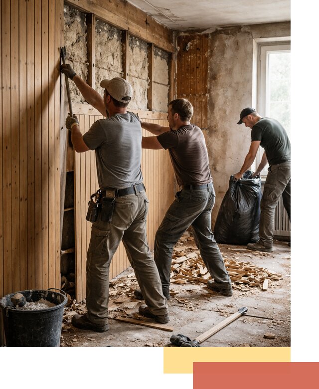 Демонтаж вагонки и вывоз материалов в Когалыме