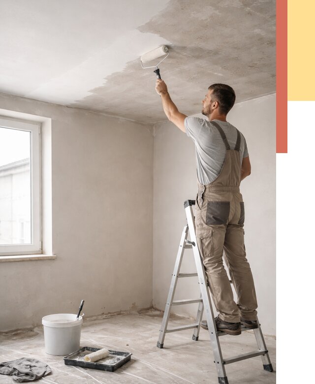 Грунтовка потолка в Когалыме от 2585 руб. — быстро и недорого | ОТДЕЛОЧНИК-Кгл