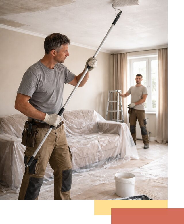 Грунтовка потолка в Когалыме — подготовка под покраску и отделку