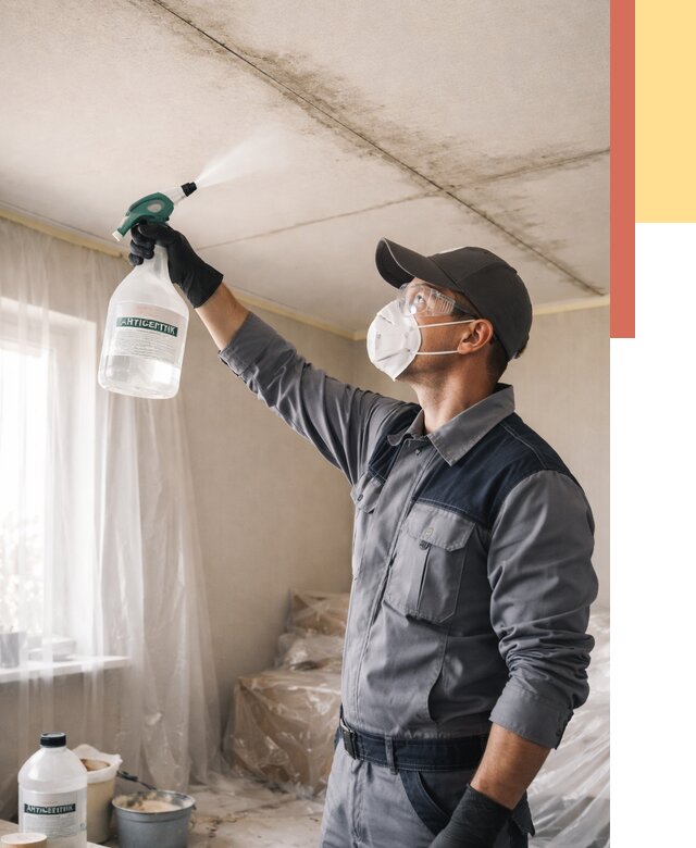 Антисептическая обработка потолка в Когалыме от 2585 руб. | ОТДЕЛОЧНИК-Кгл