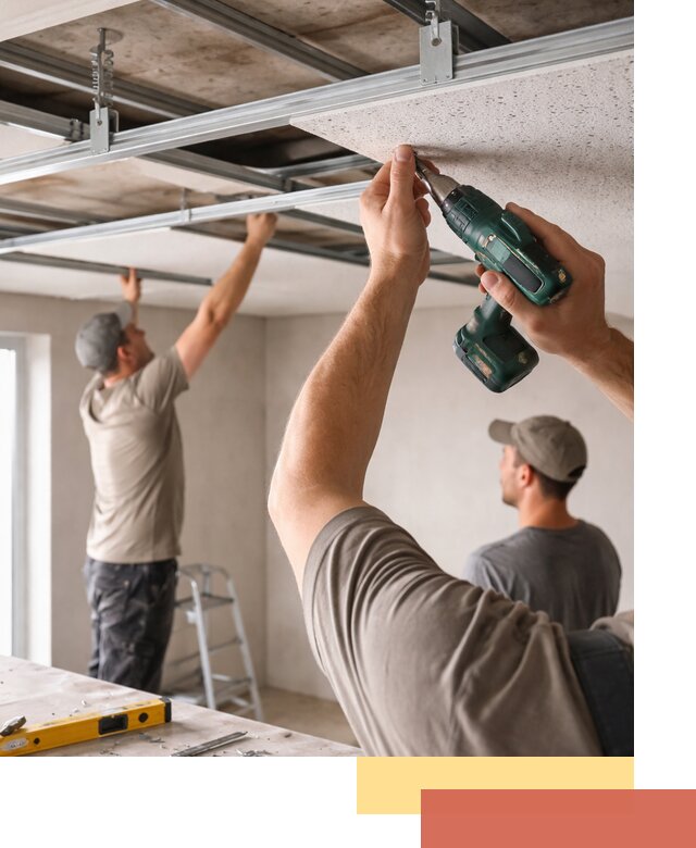 Монтаж акустического потолка в Когалыме под ключ