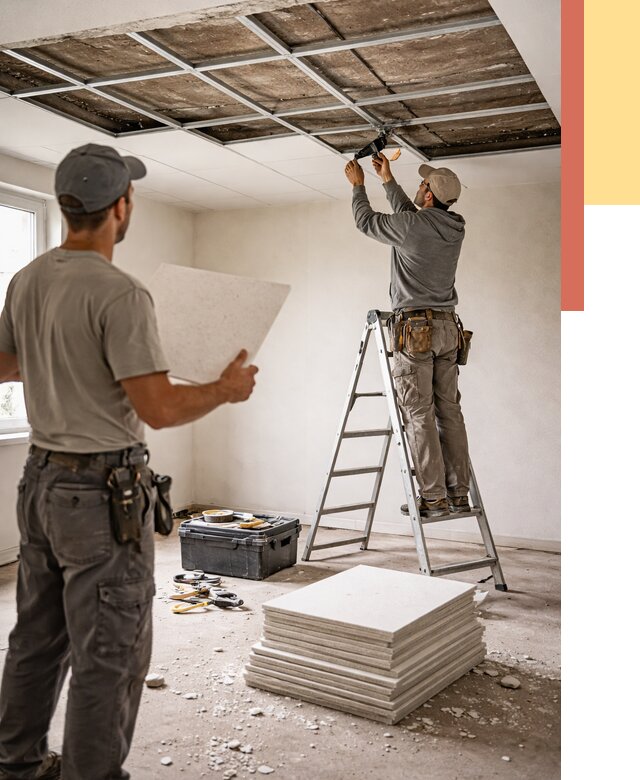 Замена плит подвесного потолка в Когалыме от 1809 руб. быстро и недорого | ОТДЕЛОЧНИК-Кгл
