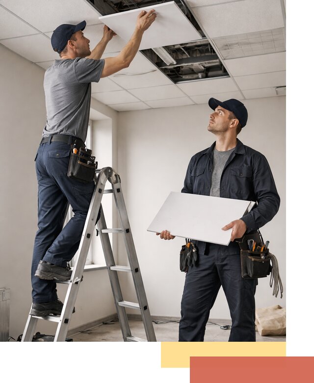 Обслуживание подвесного потолка в Когалыме — ремонт и чистка