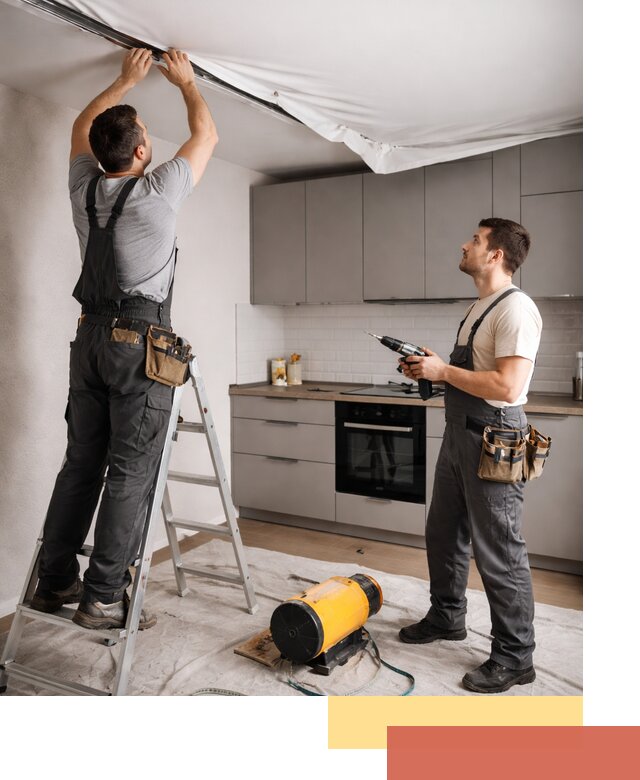 Монтаж натяжного потолка на кухне в Когалыме