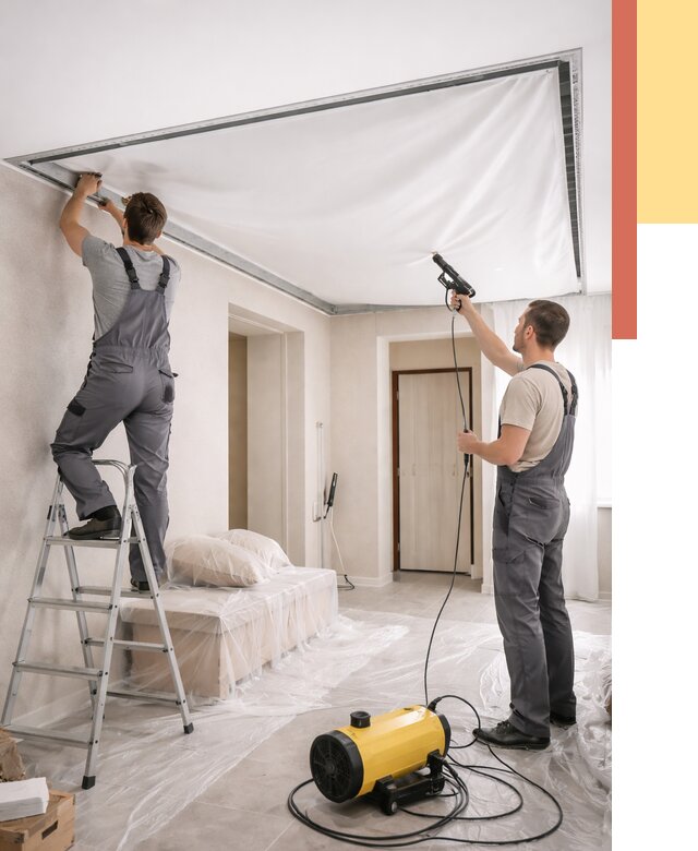 Монтаж натяжного потолка в прихожей в Когалыме от 2740 руб. под ключ | ОТДЕЛОЧНИК-Кгл