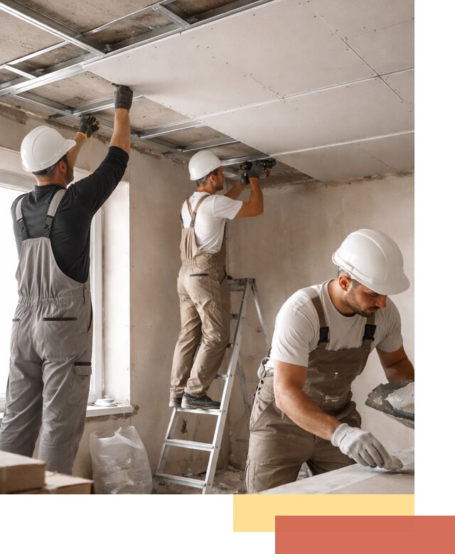 Одноуровневый потолок из гипсокартона в Когалыме — монтаж и отделка