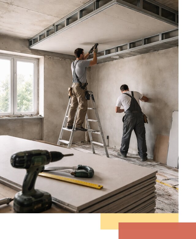 Двухуровневый потолок из гипсокартона в Когалыме