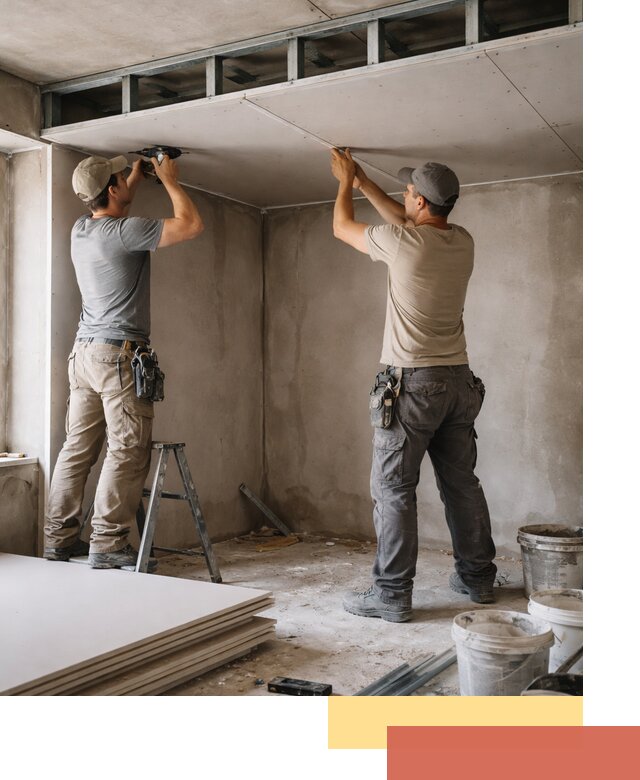 Короб из гипсокартона на потолке под ключ в Когалыме