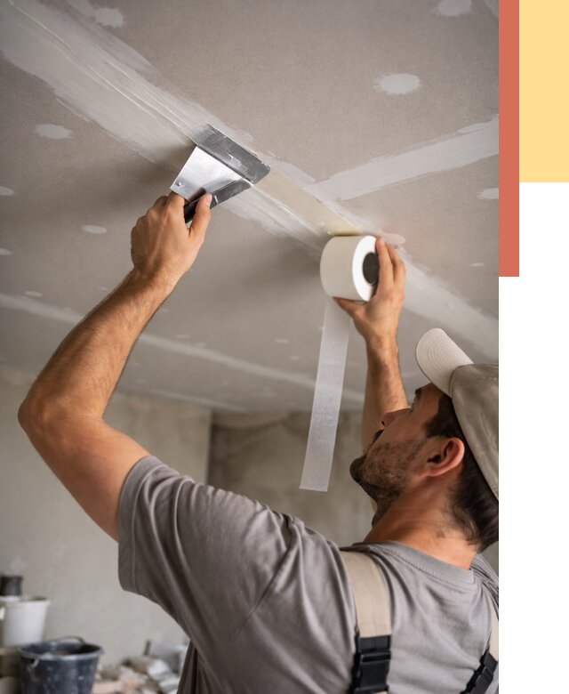 Обработка швов потолка ГКЛ в Когалыме от 7754 руб. под ключ | ОТДЕЛОЧНИК-Кгл
