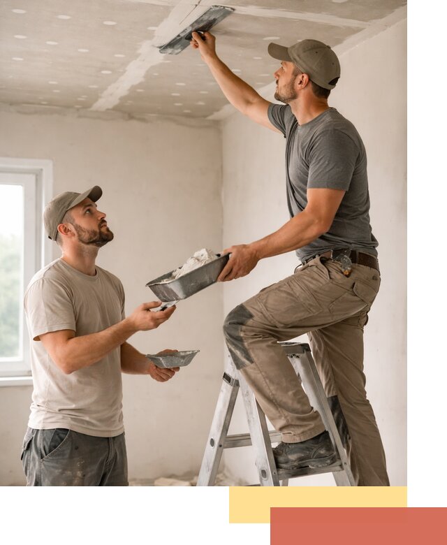 Шпаклевка потолка из гипсокартона в Когалыме качественно и быстро