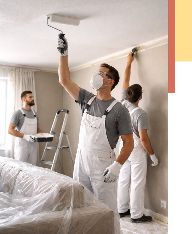 Покраска потолка водоэмельсионной краской в Когалыме от 2274 руб/м² — услуги под ключ | ОТДЕЛОЧНИК-Кгл