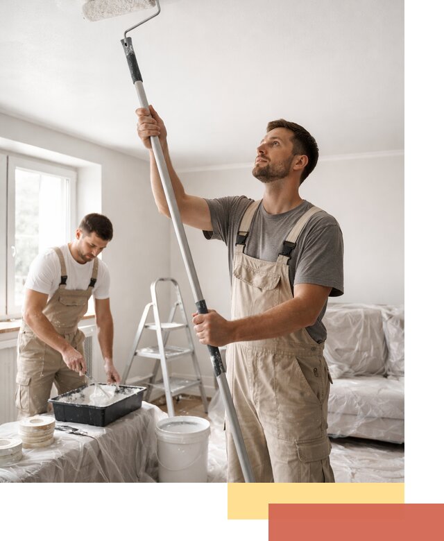 Покраска потолка водоэмульсионной краской в Когалыме