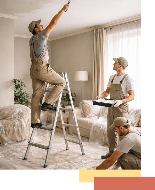 Покраска потолков акриловой краской в Когалыме качественно и быстро