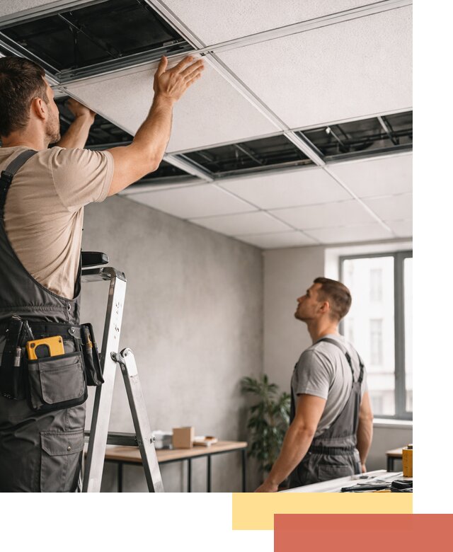 Монтаж потолочной плитки в Когалыме качественно и в срок