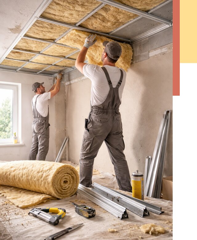 Утепление потолка в Когалыме от 7443 руб/м2 — недорого, быстро, под ключ | ОТДЕЛОЧНИК-Кгл