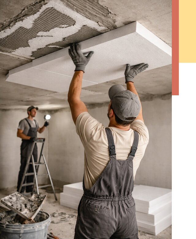 Утепление потолка пенопластом в Когалыме от 4652 руб/м2 — недорого и быстро | ОТДЕЛОЧНИК-Кгл