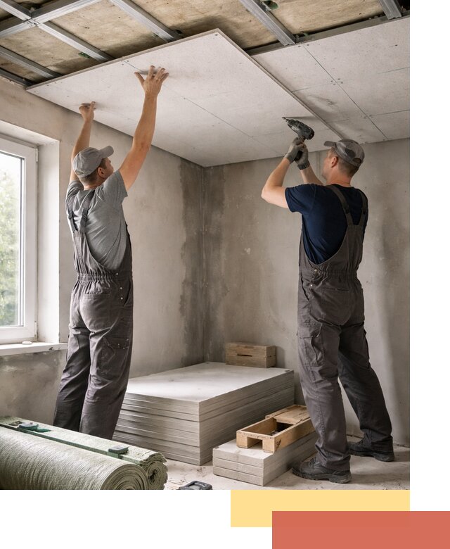 Шумоизоляция потолка панелями ЗИПС в Когалыме